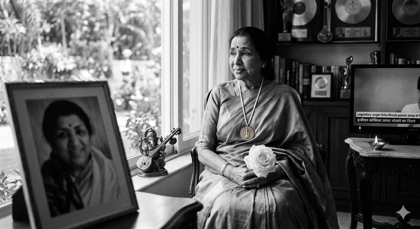 ඉන්දීය ගායන ලොව 'රන් ස්වරය' නිහඬ වෙයි - ආශා බෝස්ලේ සමුගනී